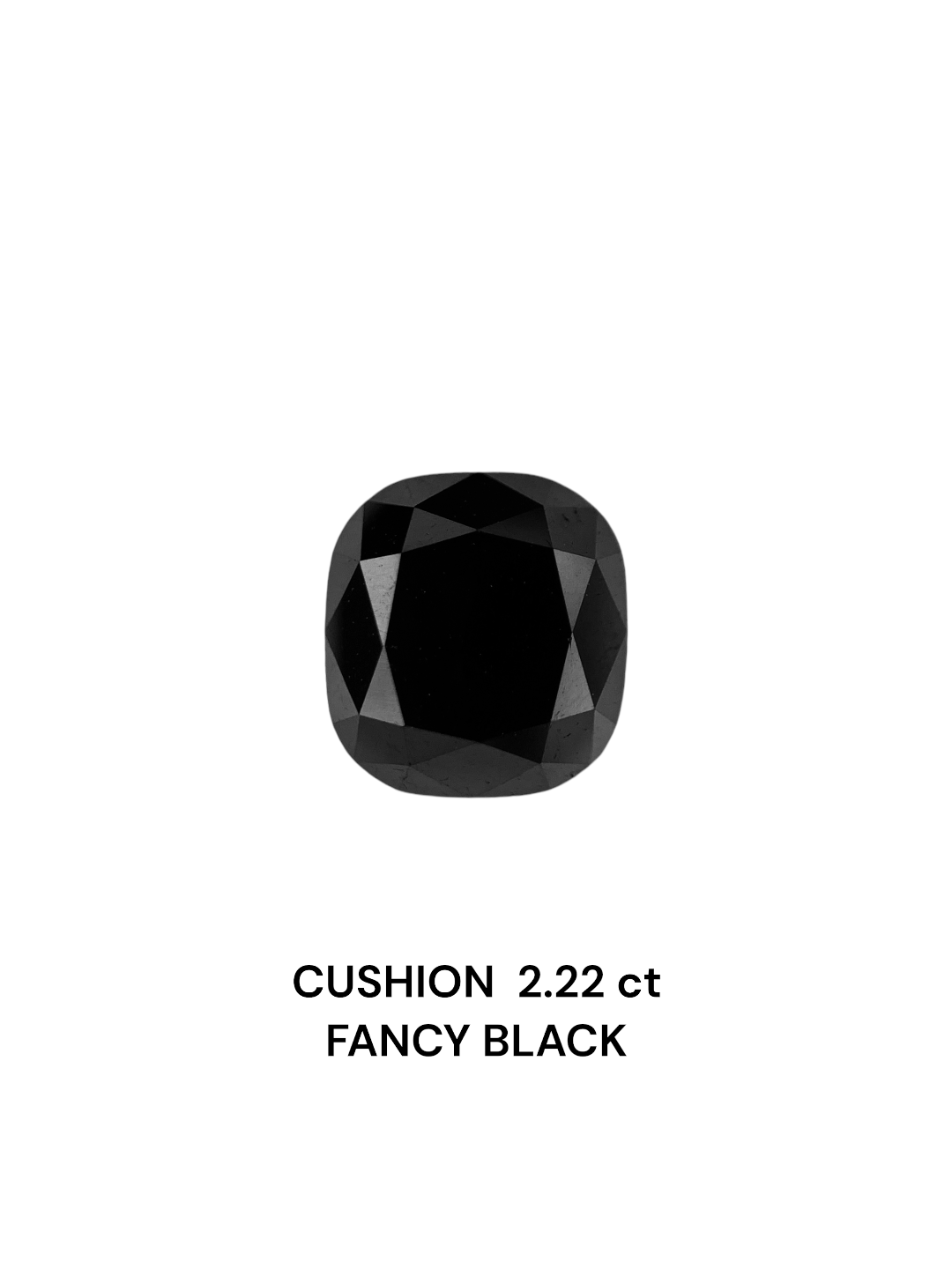 IGI 2.22 Carat Natural Fancy Black Cushion Diamond SE-7377TTI
