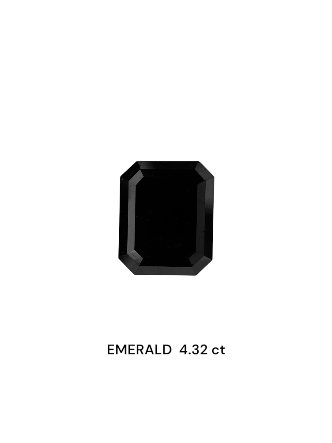 IGI 4.32 Carat Natural Fancy Black Emerald Diamond SE-7378TTI