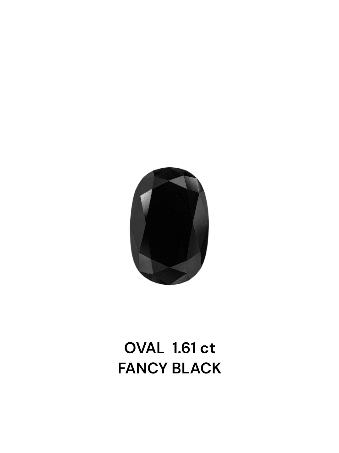 IGI 1.61 Carat Natural Fancy Black Oval Diamond SE-7390TTI