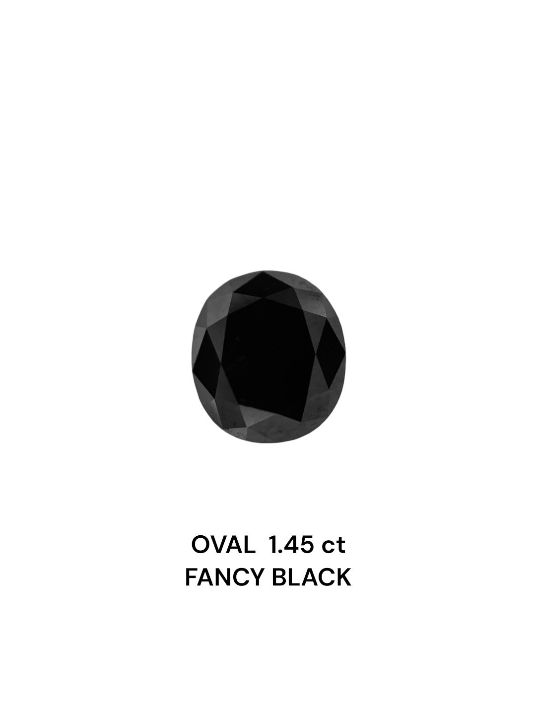 IGI 1.45 Carat Natural Fancy Black Oval Diamond SE-7391TTI