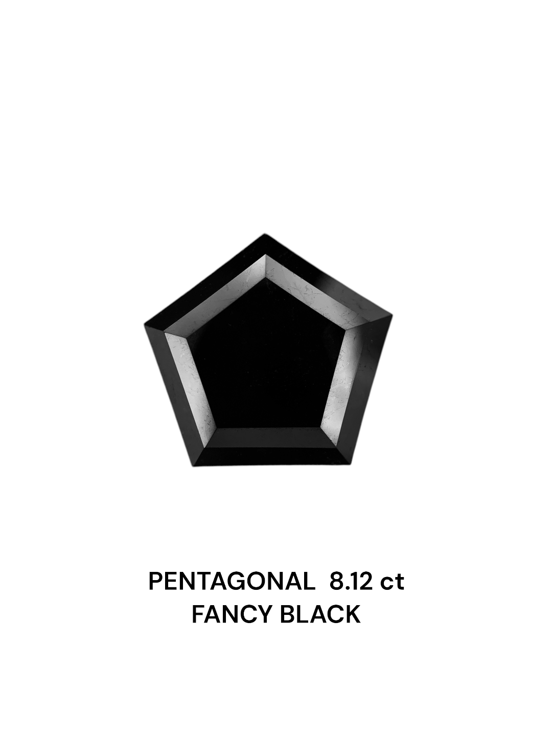 IGI 8.12 Carat Natural Fancy Black Pentagonal Diamond SE-7394TTI