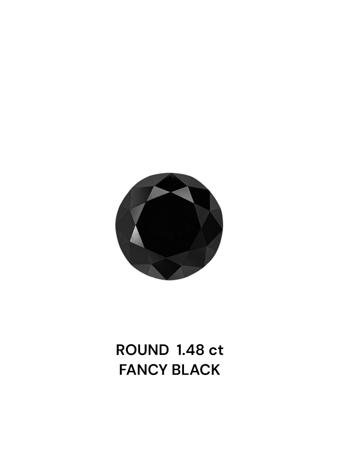 IGI 1.48 Carat Natural Fancy Black Round Diamond SE-7432TTI