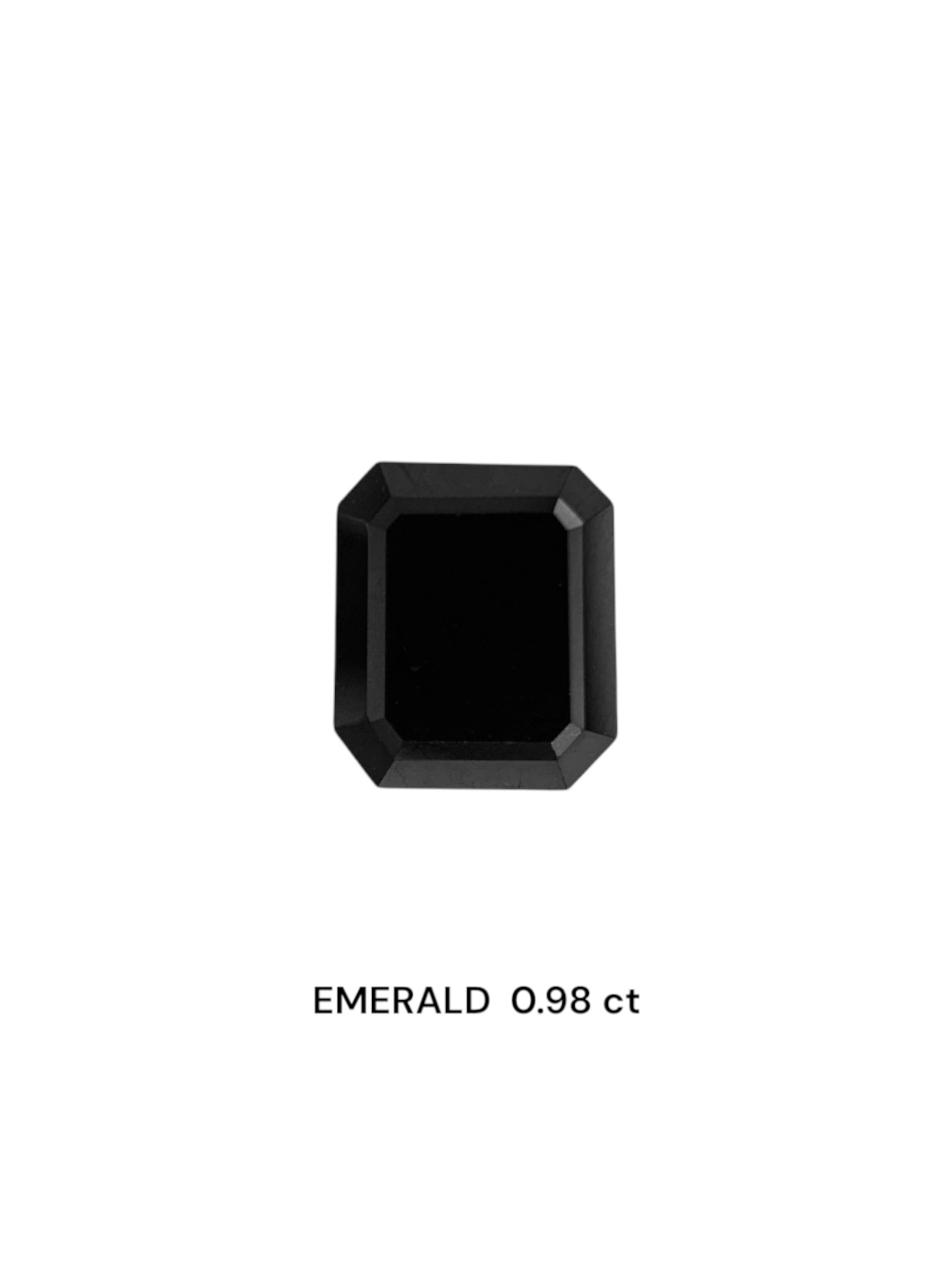 0.98 Carat Natural Fancy Black Emerald Diamond SE-7433TA