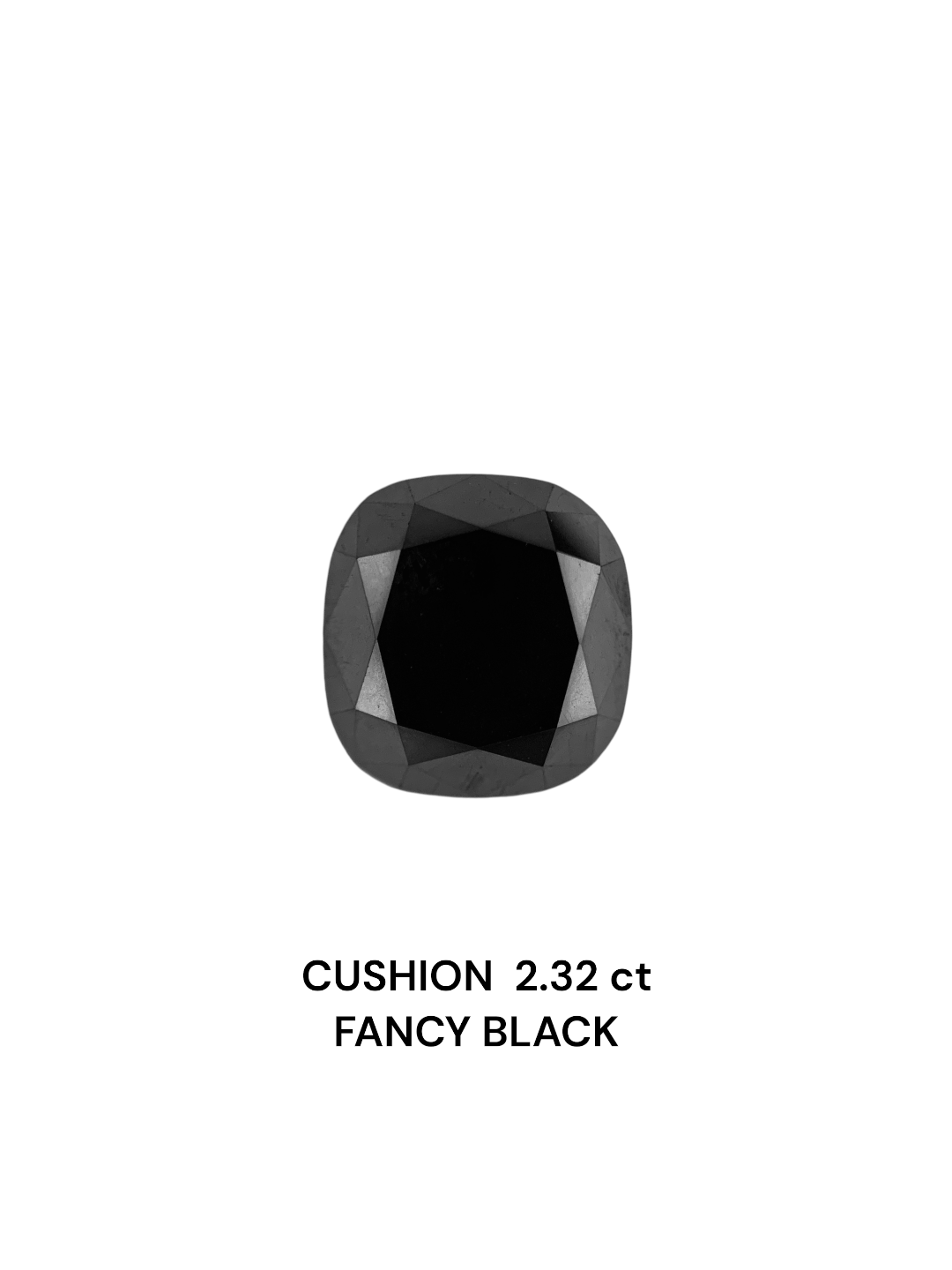IGI 2.32 Carat Natural Fancy Black Cushion Diamond SE-7435TTI