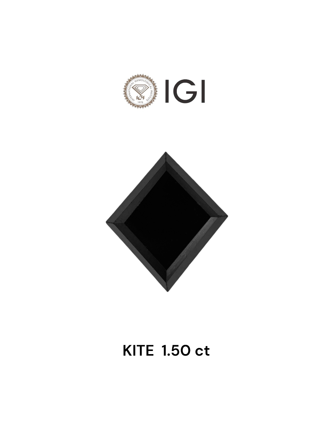 IGI 1.50 Carat Natural Fancy Black Kite Diamond SE-7438TTI