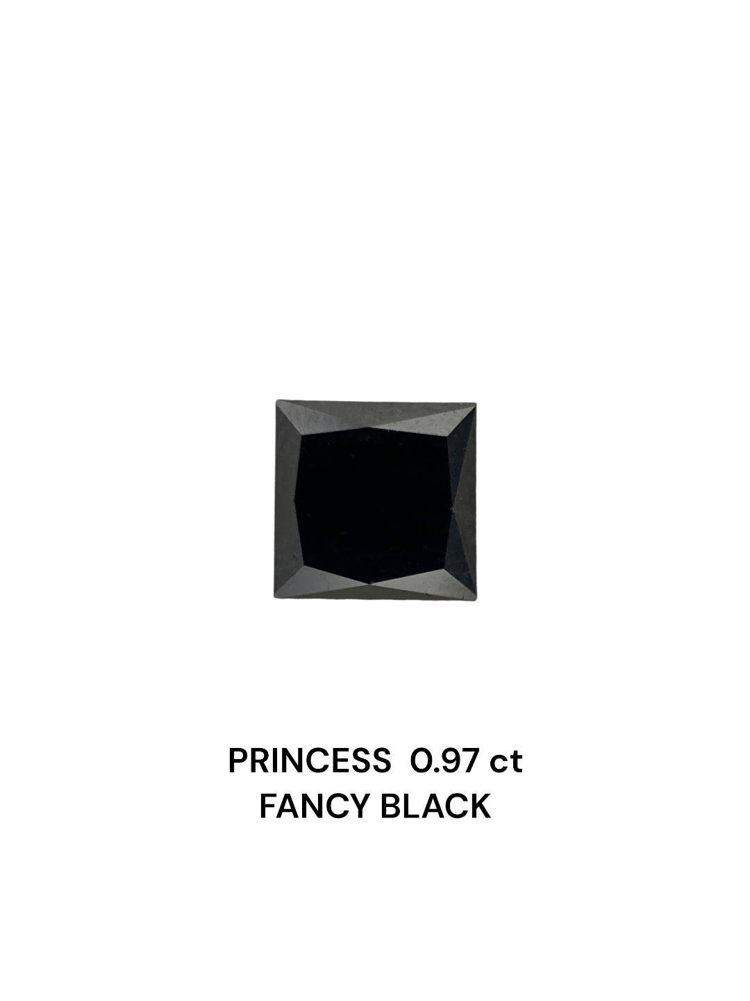 0.97 Carat Natural Fancy Black Princess Diamond SE-7441TA