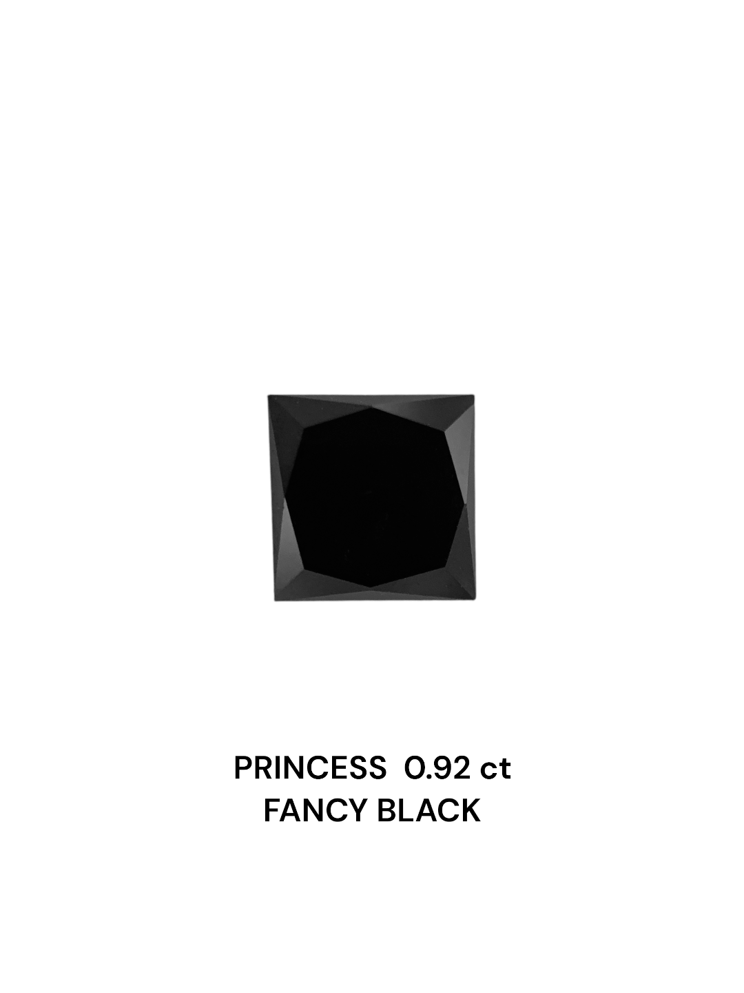 0.92 Carat Natural Fancy Black Princess Diamond SE-7444TA