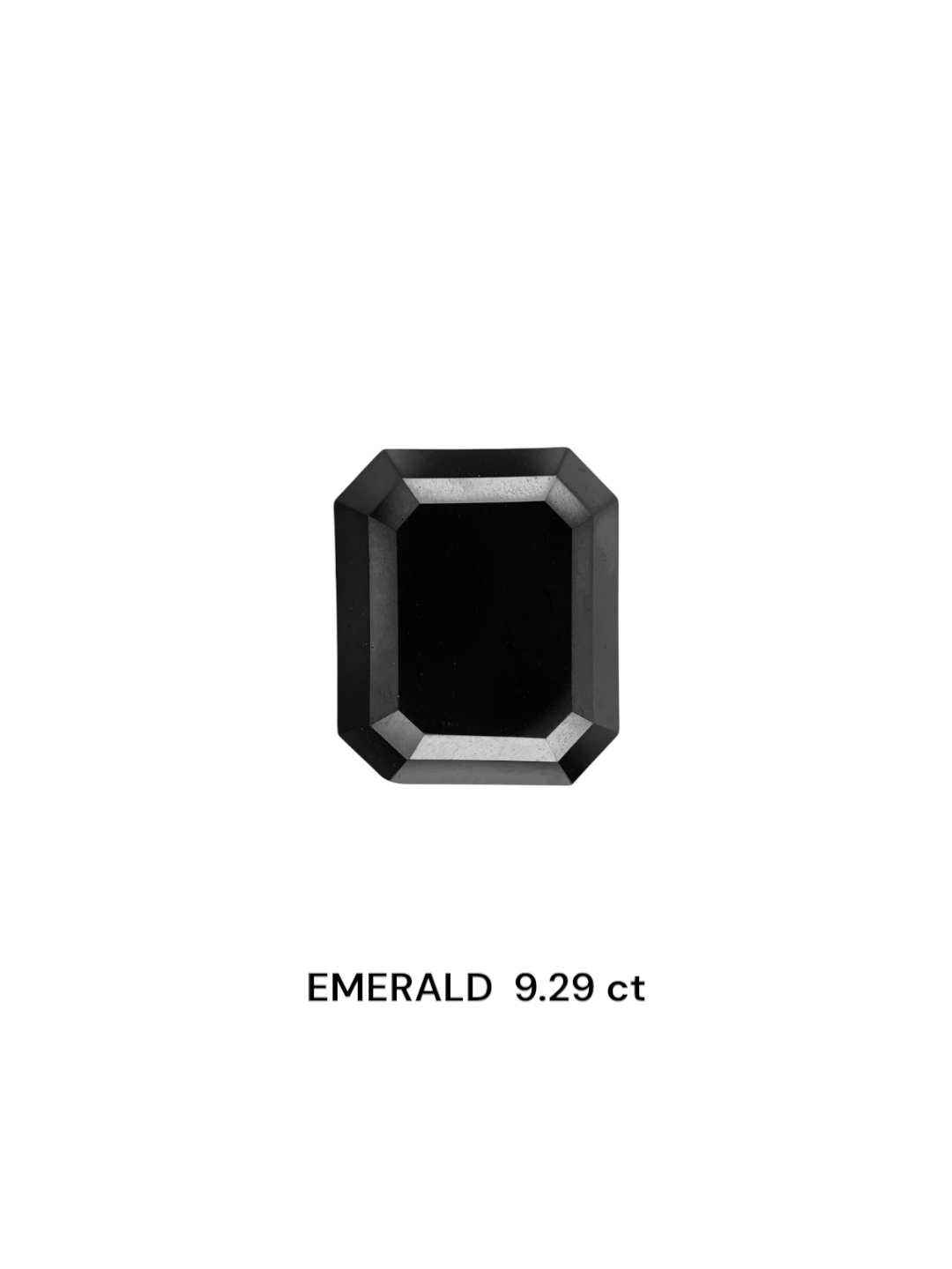IGI 9.29 Carat Natural Fancy Black Emerald Diamond SE-7449TTI