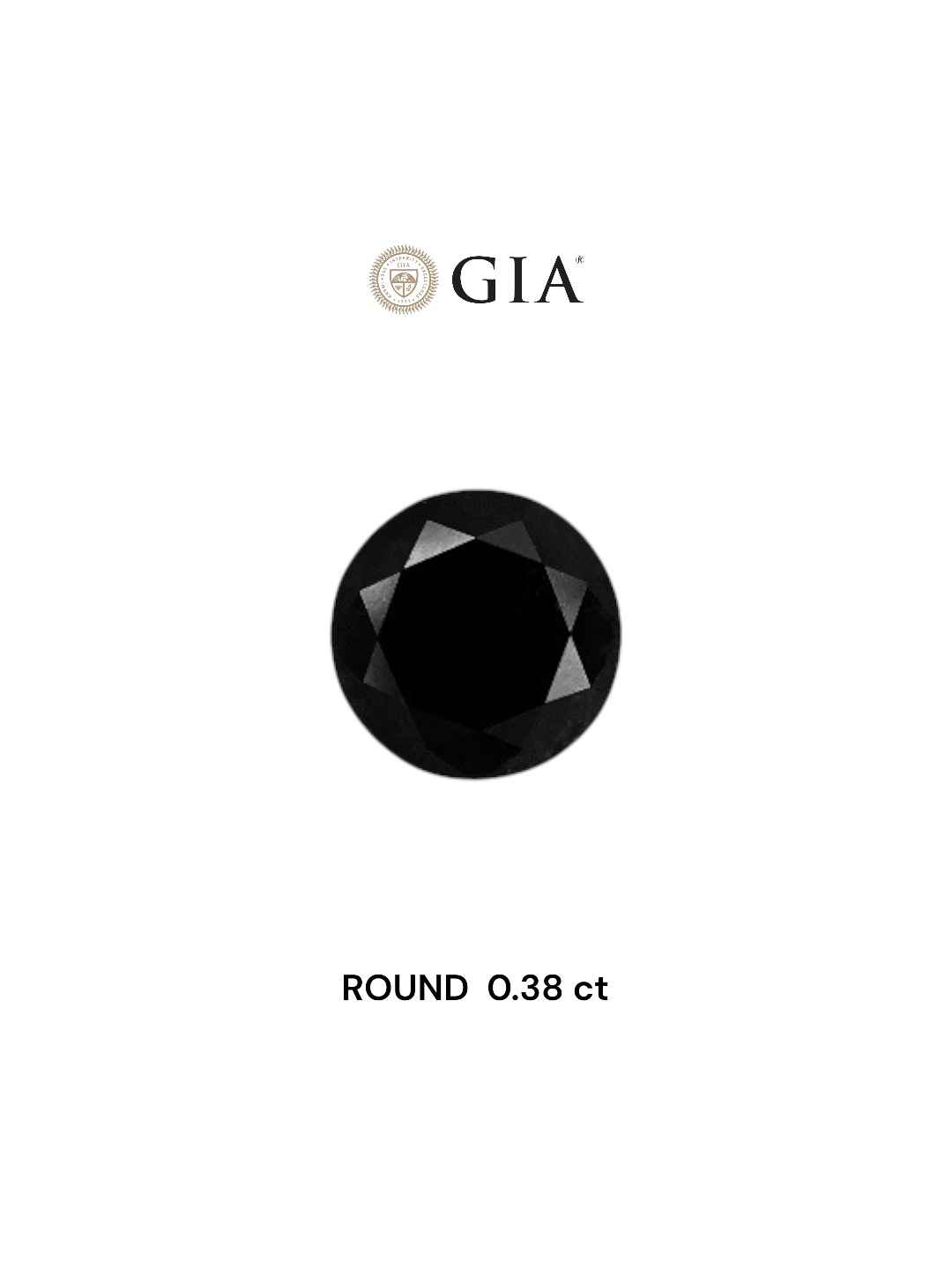 GIA 0.38 Carat Natural Fancy Black Round Diamond SE-7474GN