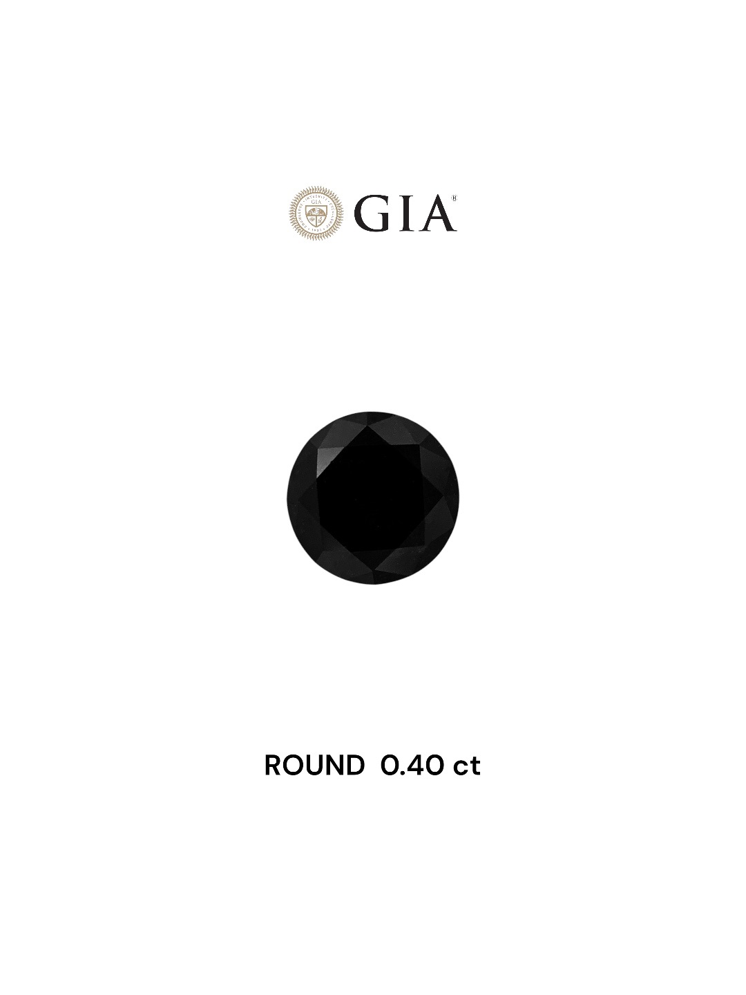 GIA 0.40 Carat Natural Fancy Black Round Diamond SE-7494GN