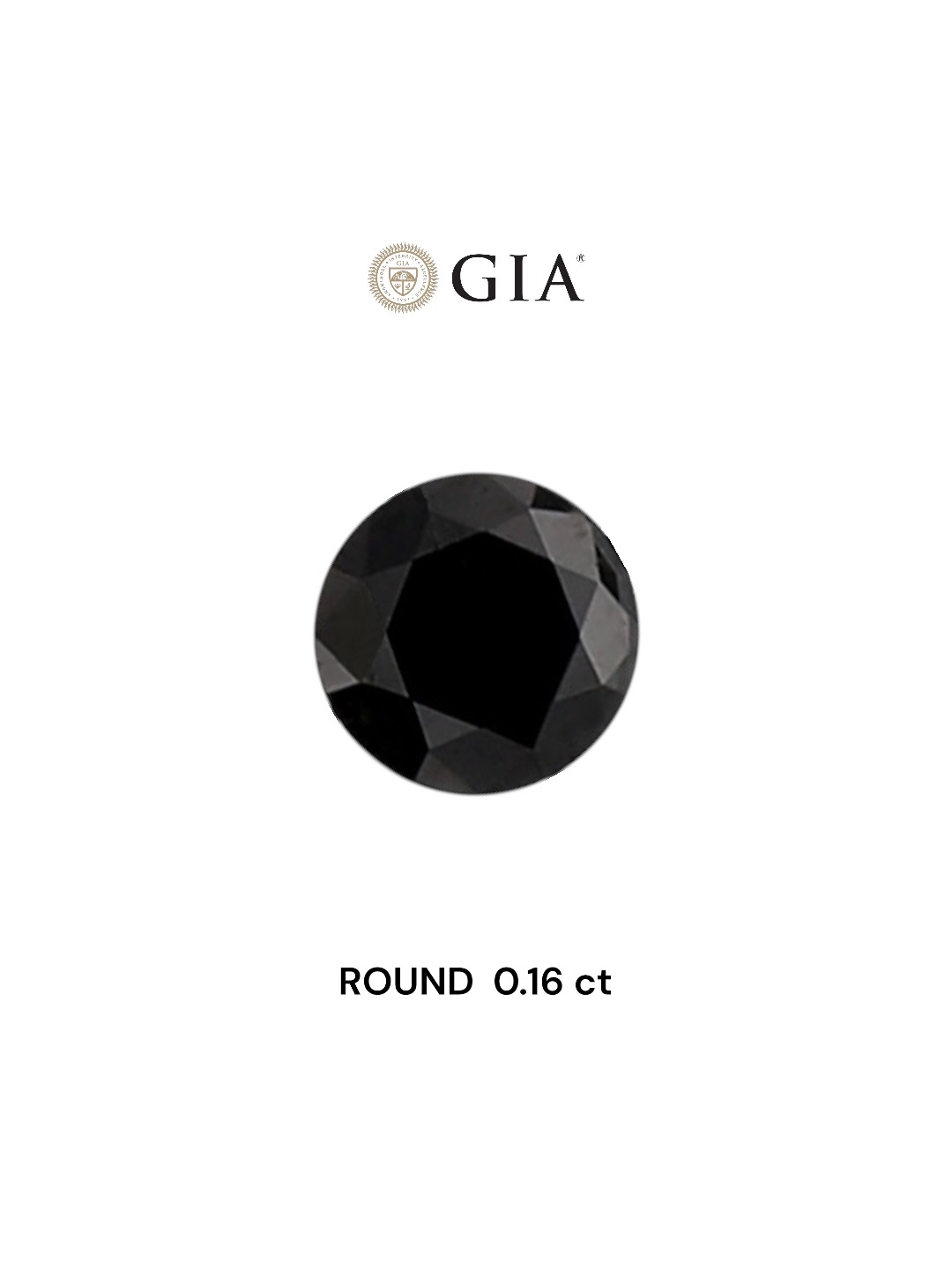 IGI 0.16 Carat Natural Fancy Black Round Diamond SE-7504IN