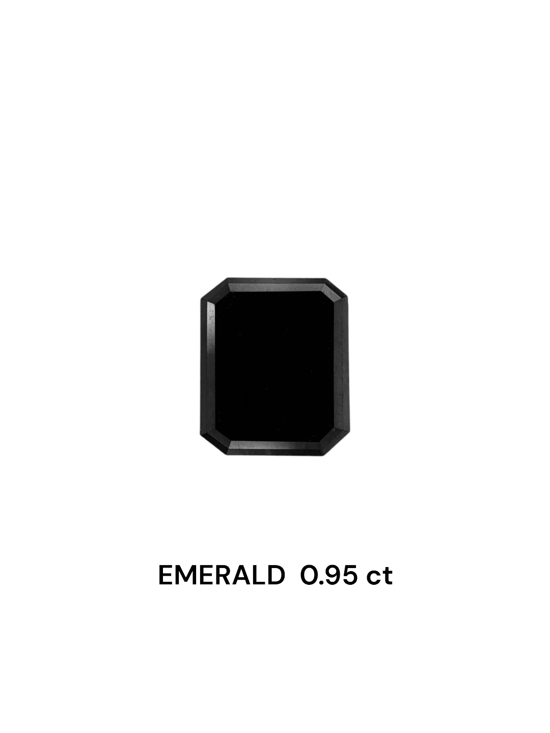 0.95 Carat Natural Fancy Black Emerald Diamond SE-7509TA