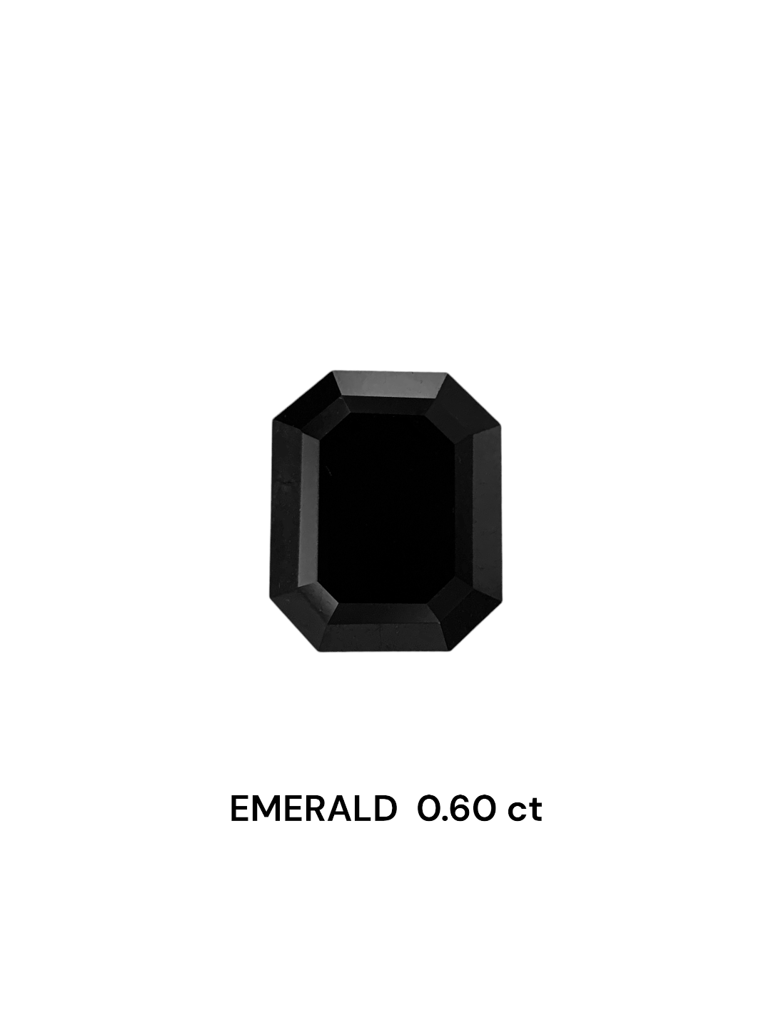 0.60 Carat Natural Fancy Black Emerald Diamond SE-7511TA