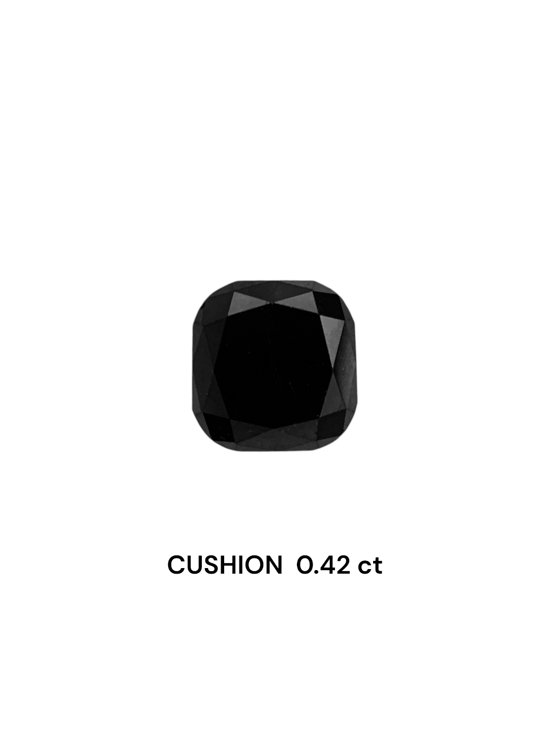 0.42 Carat Natural Fancy Black Cushion Diamond SE-7513TA