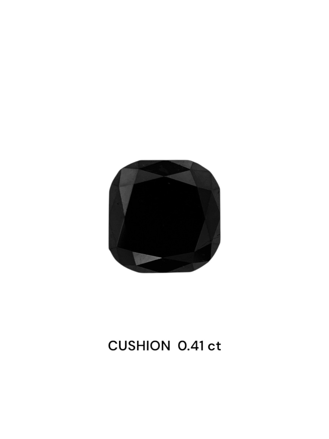0.41 Carat Natural Fancy Black Cushion Diamond SE-7514TA