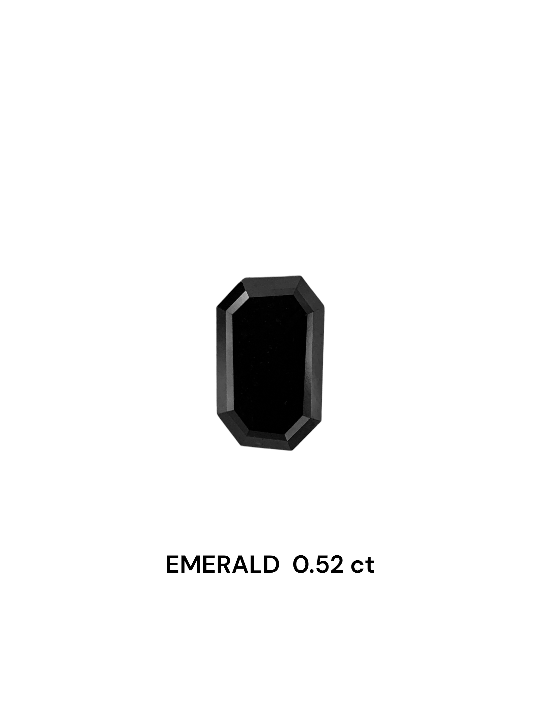 0.52 Carat Natural Fancy Black Emerald Diamond SE-7517TA