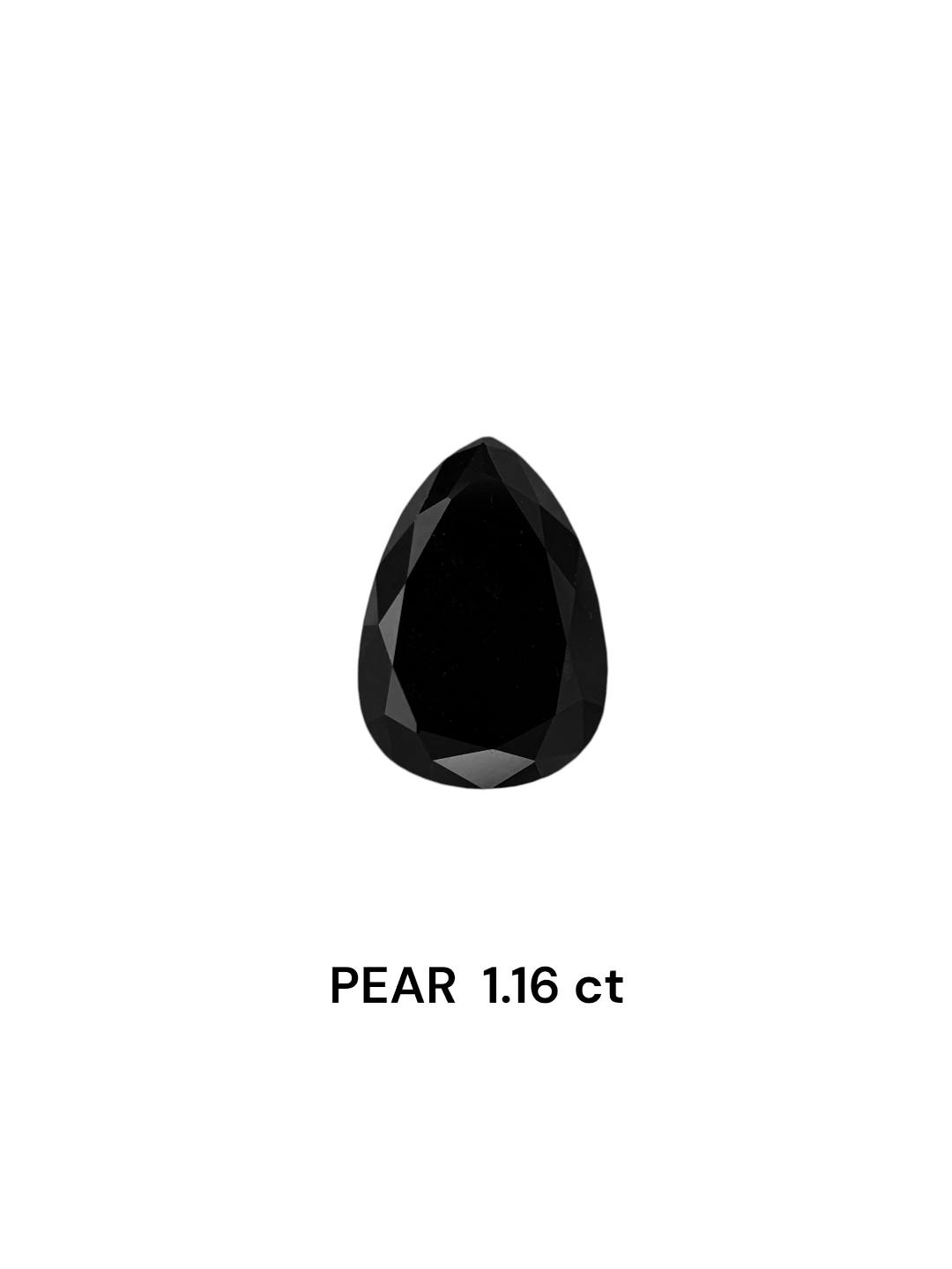 IGI 1.16 Carat Natural Fancy Black Pear Diamond SE-7521TTI