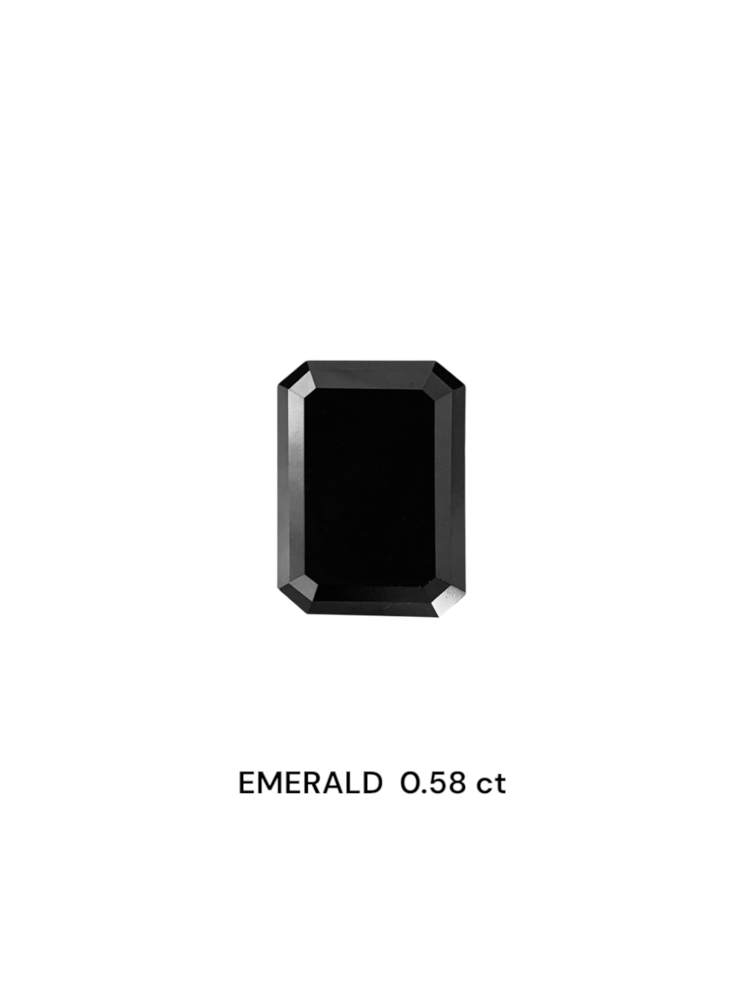 0.58 Carat Natural Fancy Black Emerald Diamond SE-7526TA