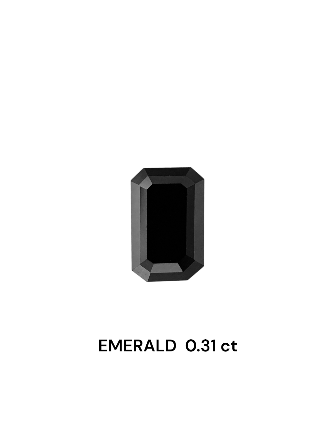0.31 Carat Natural Fancy Black Emerald Diamond SE-7534TA