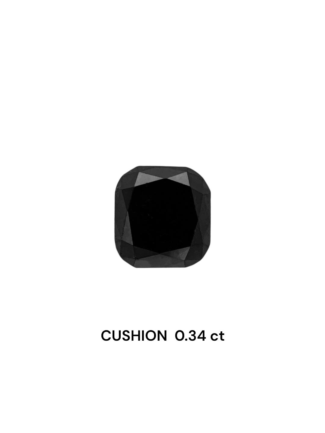 0.34 Carat Natural Fancy Black Cushion Diamond SE-7543TA