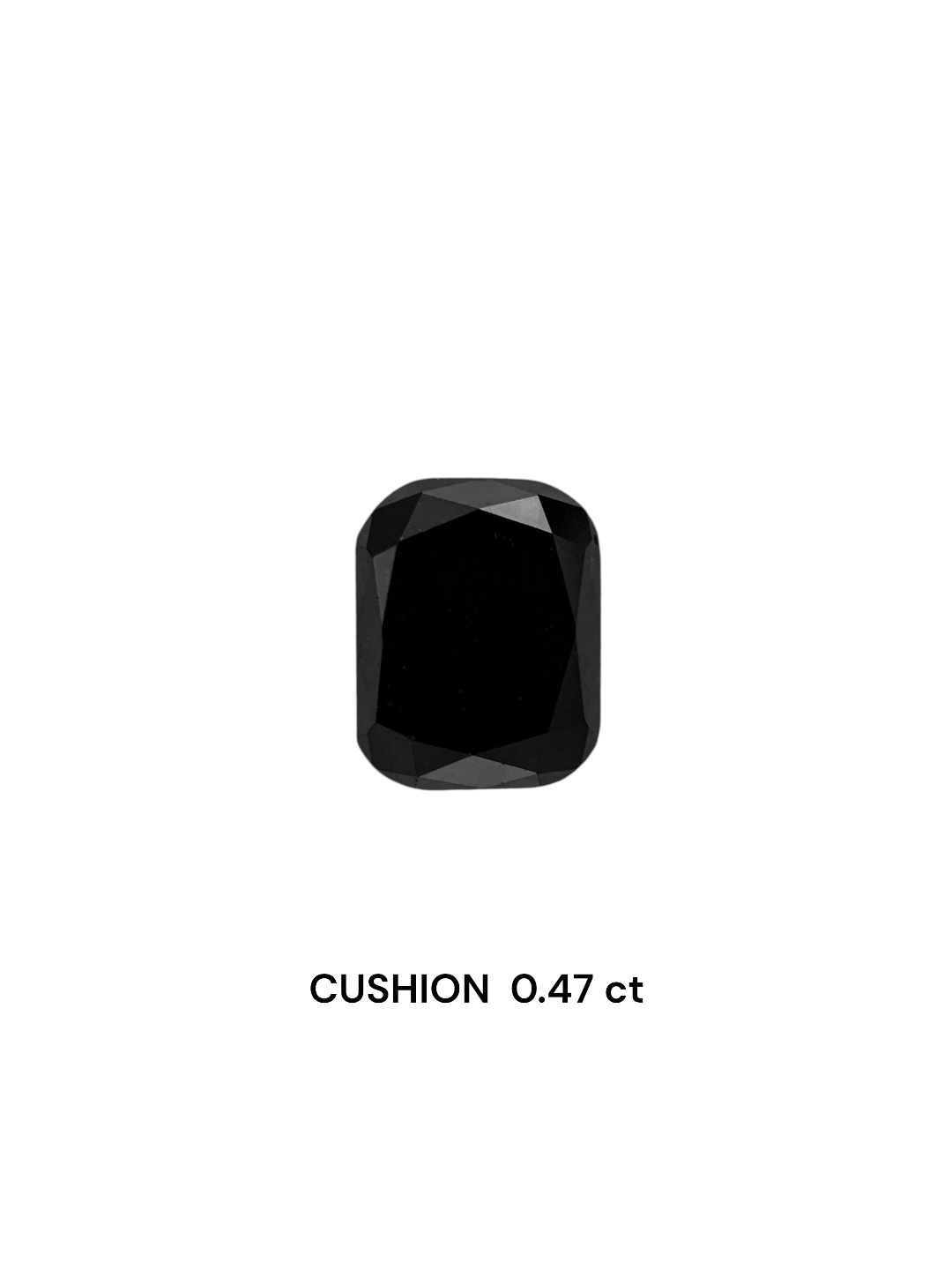 0.47 Carat Natural Fancy Black Cushion Diamond SE-7546TA
