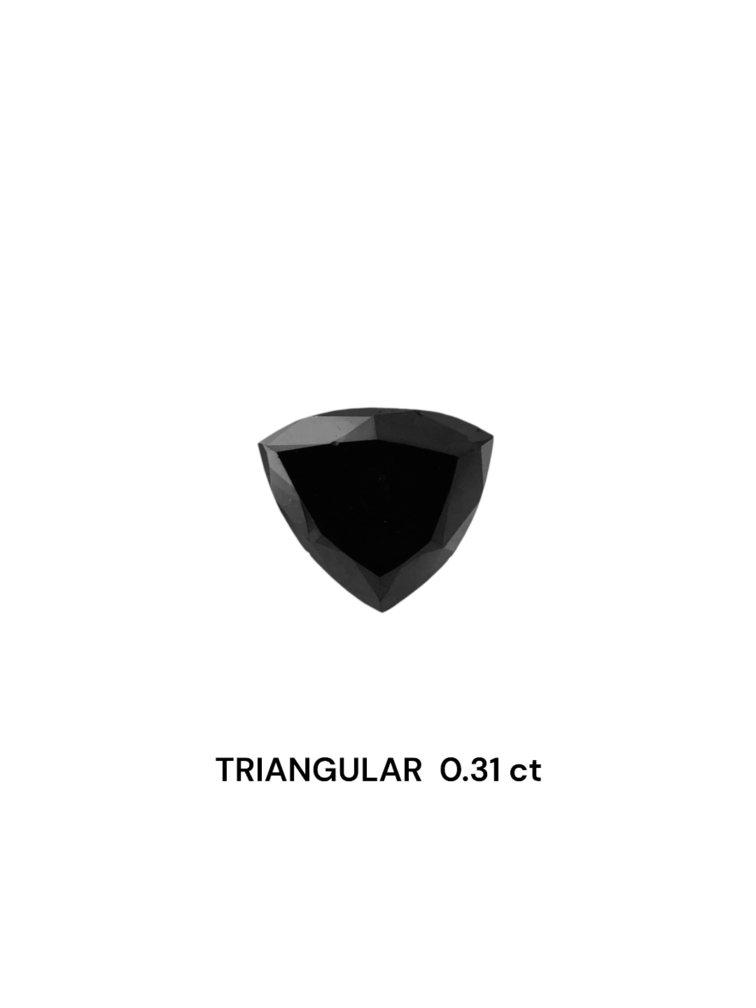 0.31 Carat Natural Fancy Black Triangular Diamond SE-7548TA