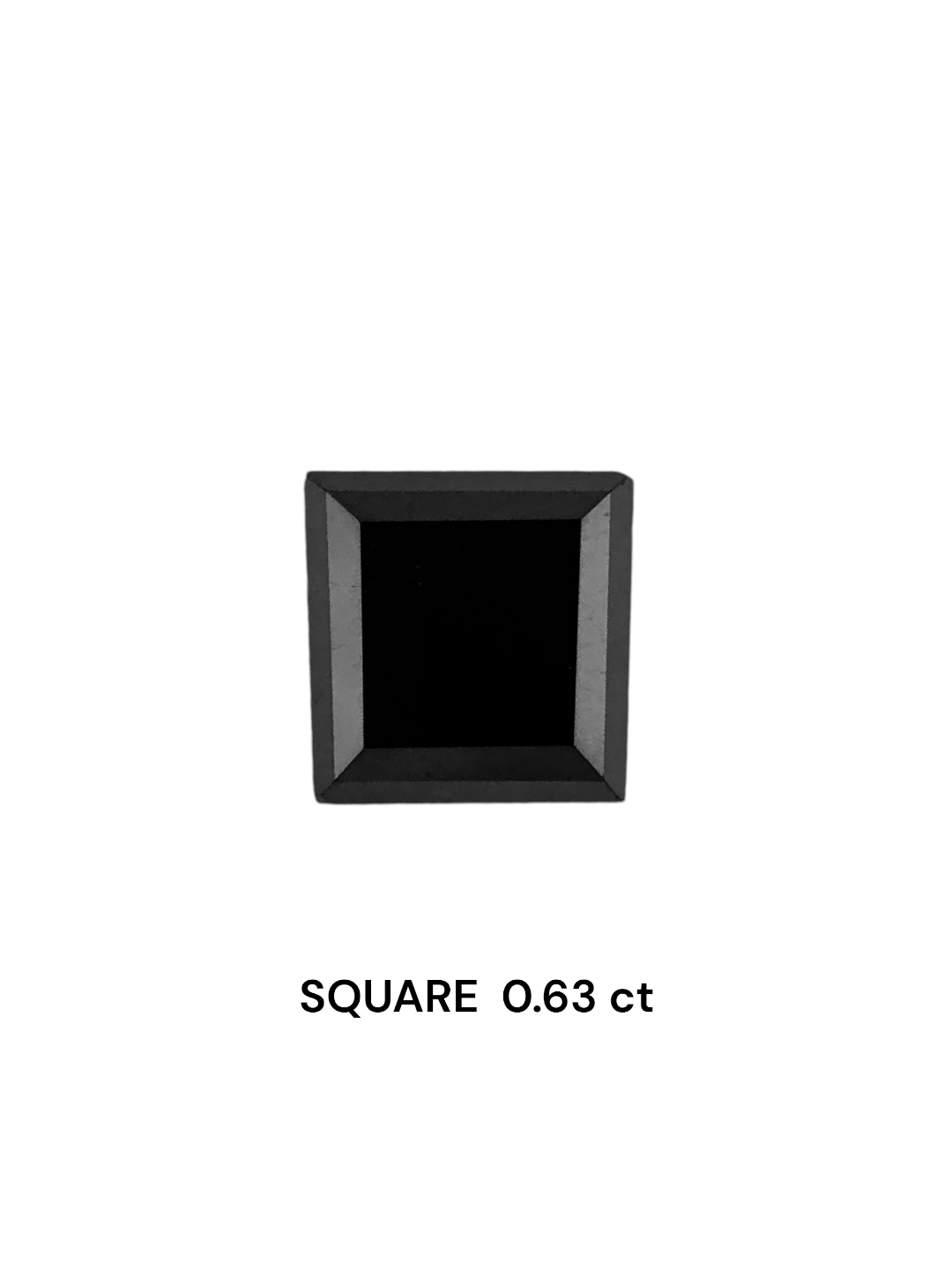 0.63 Carat Natural Fancy Black Square Diamond SE-7551TA