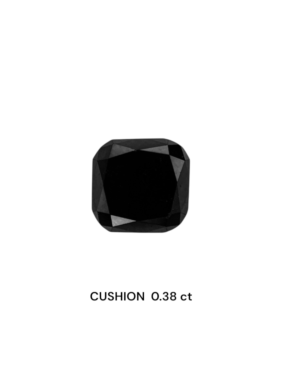 0.38 Carat Natural Fancy Black Cushion Diamond SE-7552TA