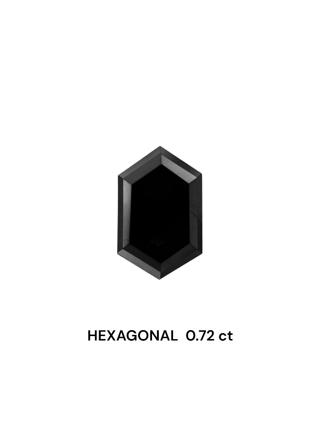 0.72 Carat Natural Fancy Black Hexagonal Diamond SE-7553TA