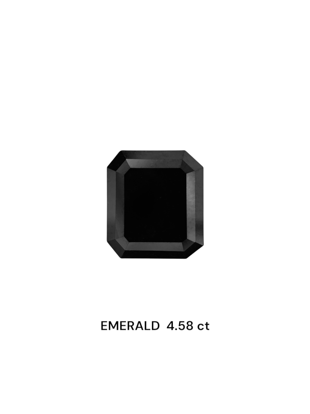 IGI 4.58 Carat Natural Fancy Black Emerald Diamond SE-7622TTI