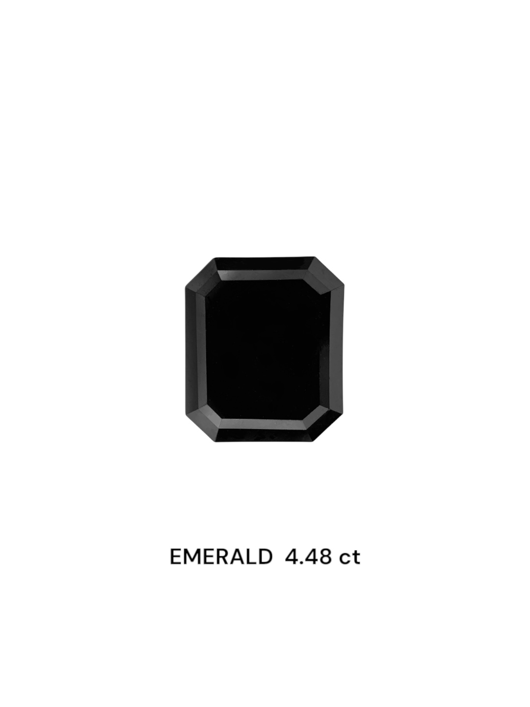 IGI 4.48 Carat Natural Fancy Black Emerald Diamond SE-7623TTI
