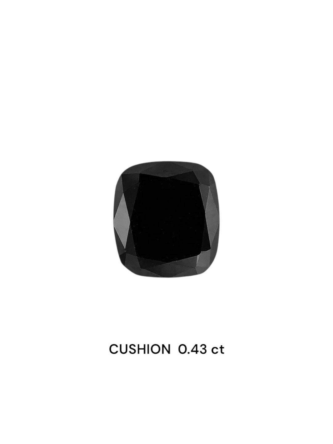 0.43 Carat Natural Fancy Black Cushion Diamond SE-7630T
