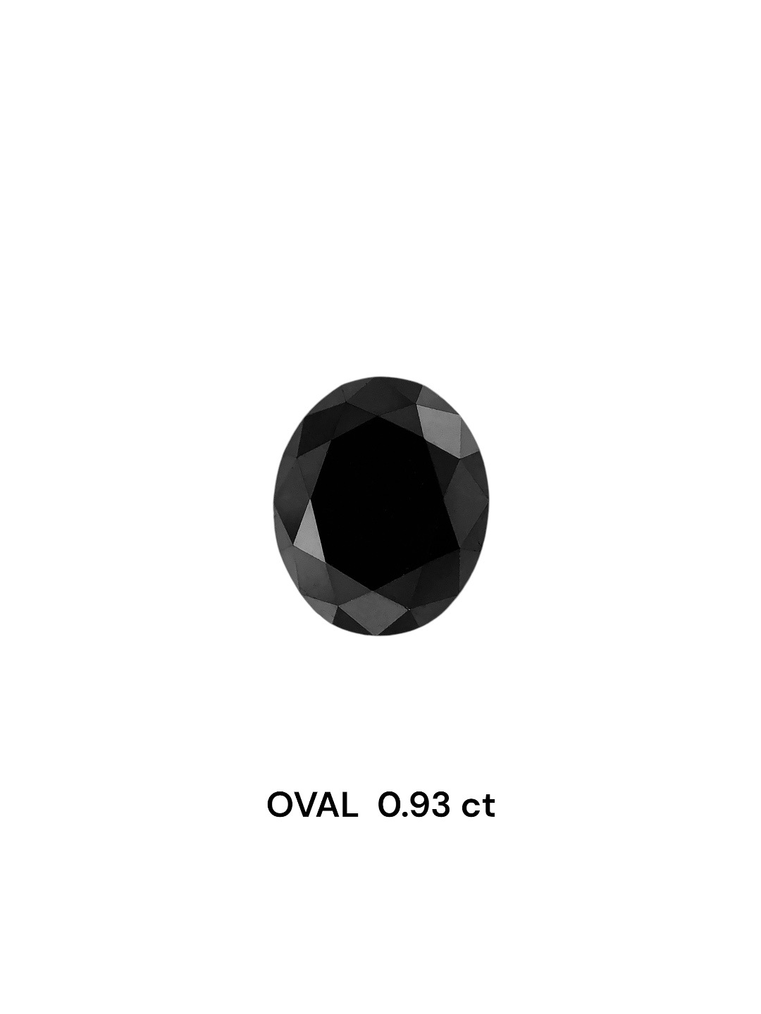 0.93 Carat Natural Fancy Black Oval Diamond SE-7631T