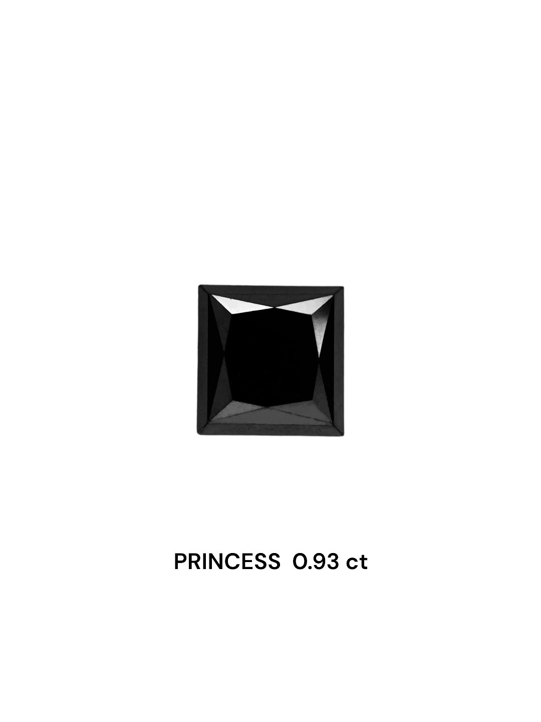 0.93 Carat Natural Fancy Black Princess Diamond SE-7638T