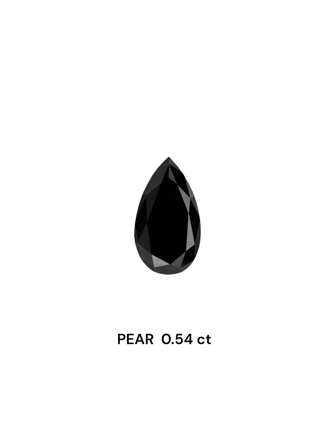 0.54 Carat Natural Fancy Black Pear Diamond SE-7648T