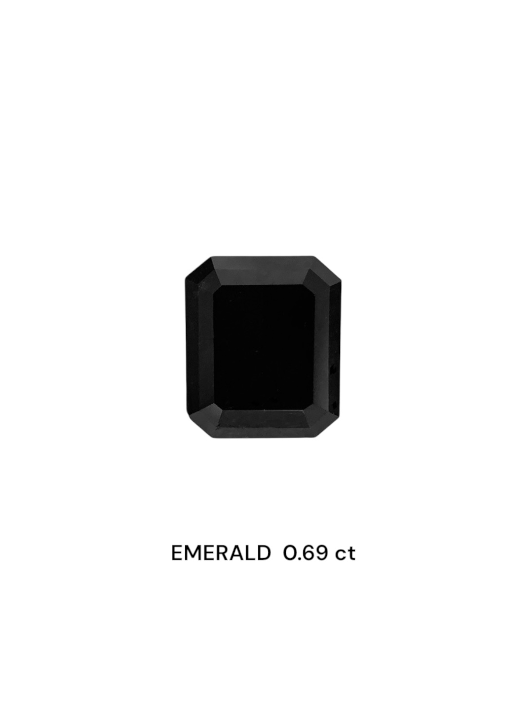 0.69 Carat Natural Fancy Black Emerald Diamond SE-7660T