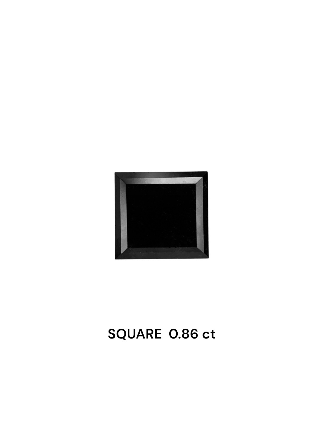 0.86 Carat Natural Fancy Black Square Diamond SE-7665T
