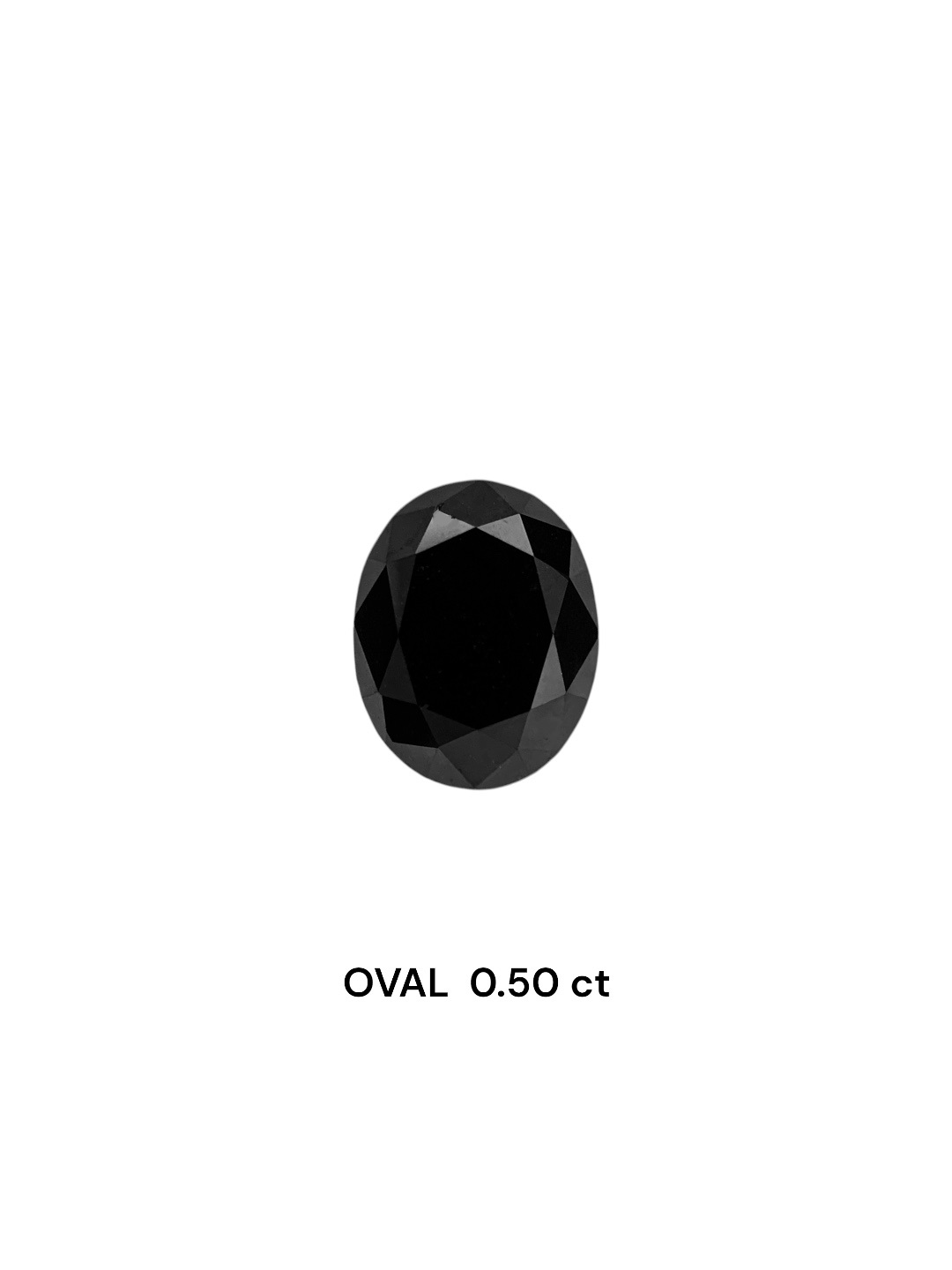 0.50 Carat Natural Fancy Black Oval Diamond SE-7668T