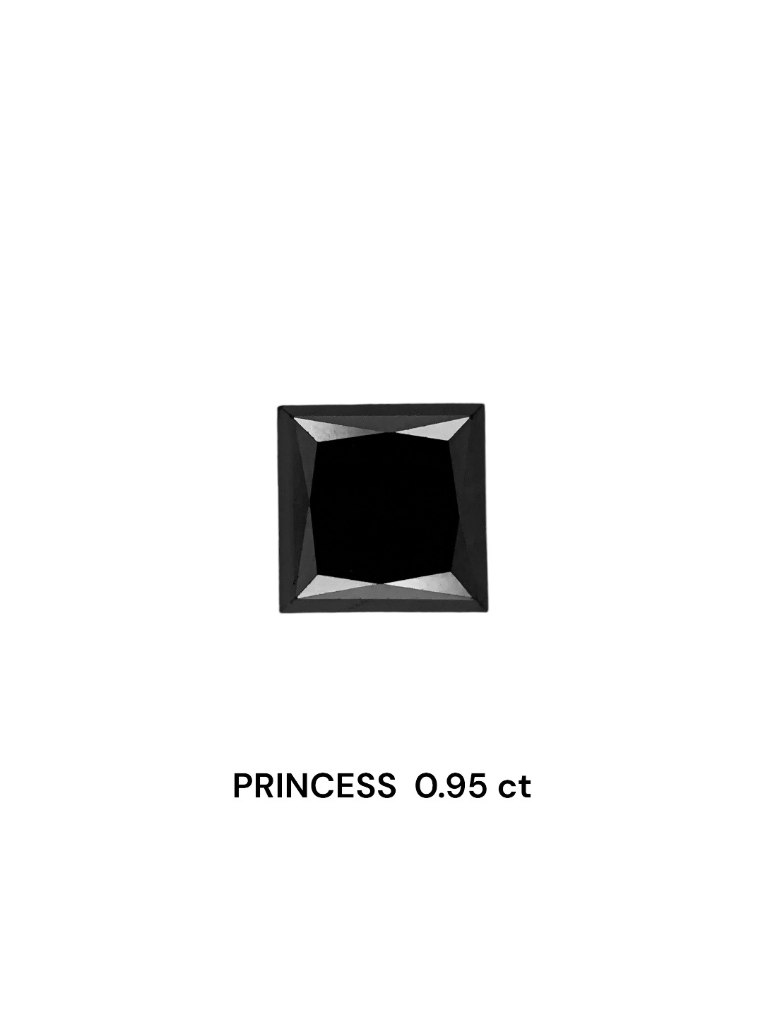 0.95 Carat Natural Fancy Black Princess Diamond SE-7671T