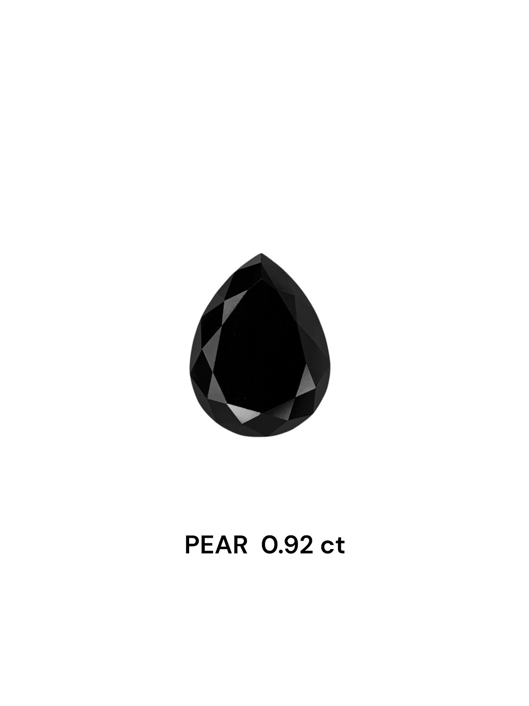 0.92 Carat Natural Fancy Black Pear Diamond SE-7672T
