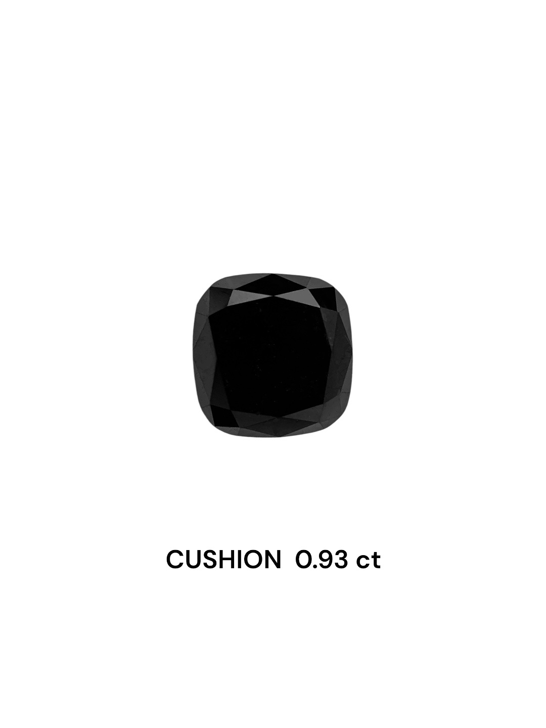 0.93 Carat Natural Fancy Black Cushion Diamond SE-7690T