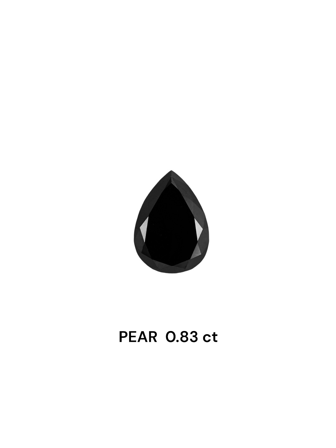 0.83 Carat Natural Fancy Black Pear Diamond SE-7691T