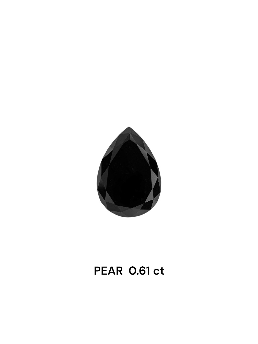 0.61 Carat Natural Fancy Black Pear Diamond SE-7693T