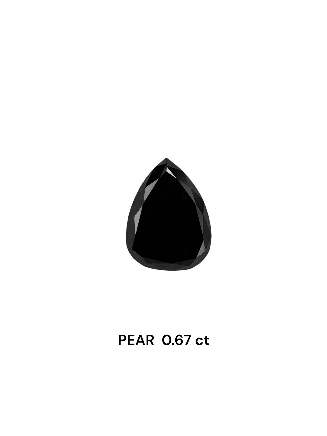0.67 Carat Natural Fancy Black Pear Diamond SE-7697T