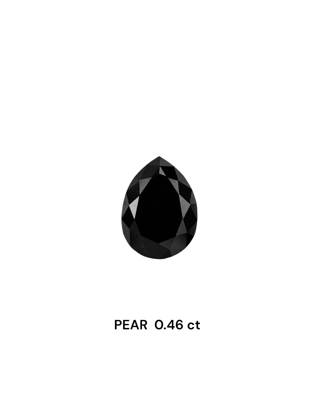 0.46 Carat Natural Fancy Black Pear Diamond SE-7699T