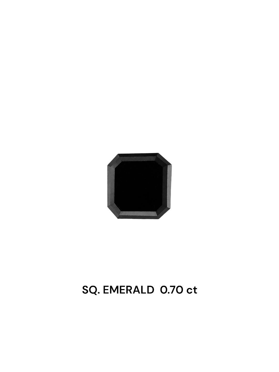 0.70 Carat Natural Fancy Black Sq emerald Diamond SE-7701T