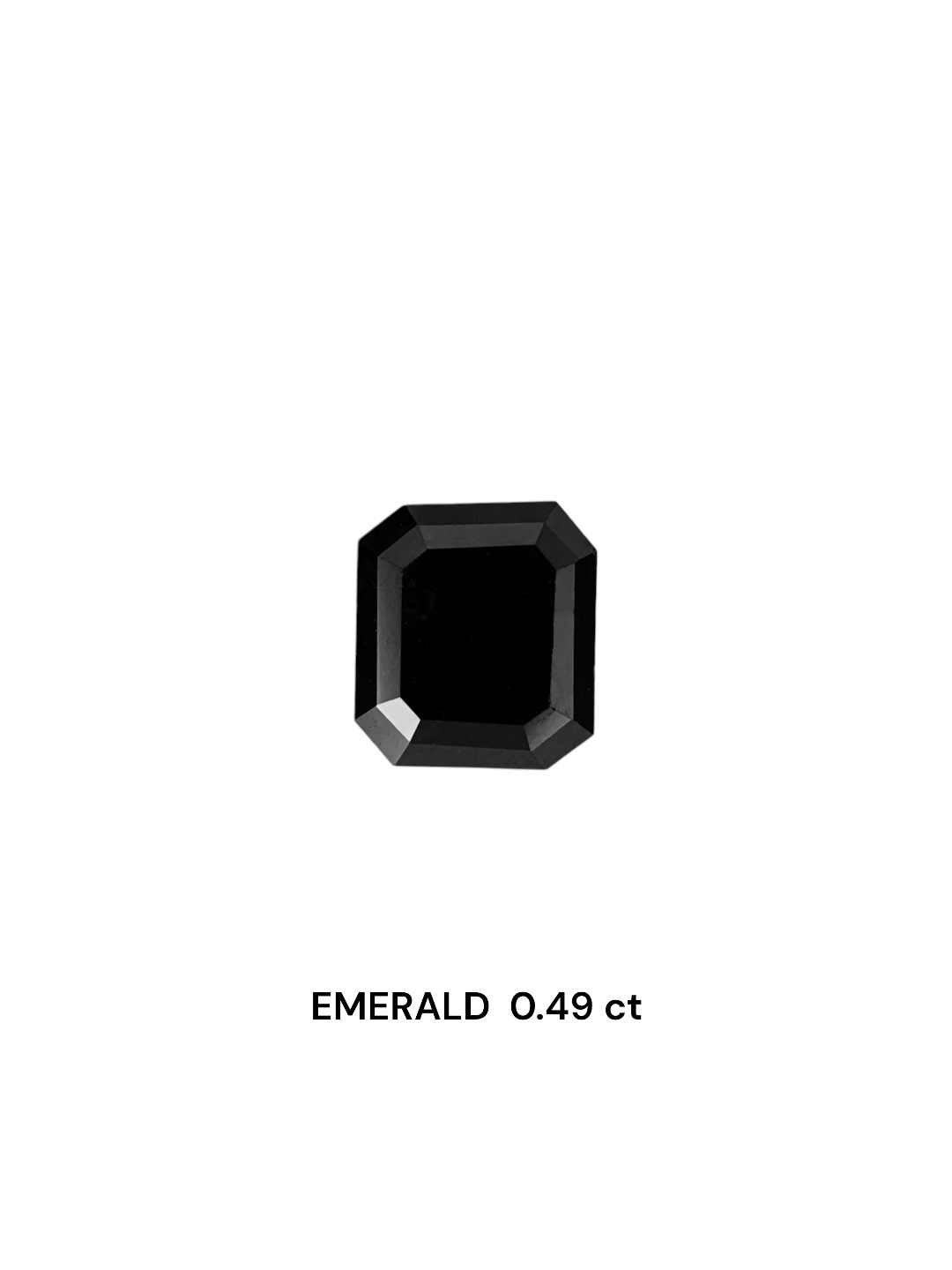 0.49 Carat Natural Fancy Black Emerald Diamond SE-7707T