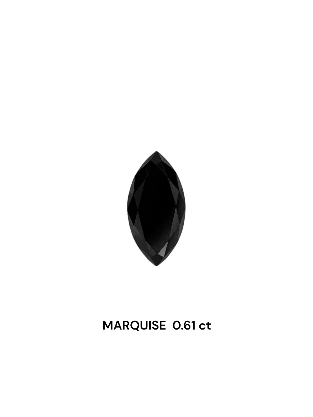 0.61 Carat Natural Fancy Black Marquise Diamond SE-7711T