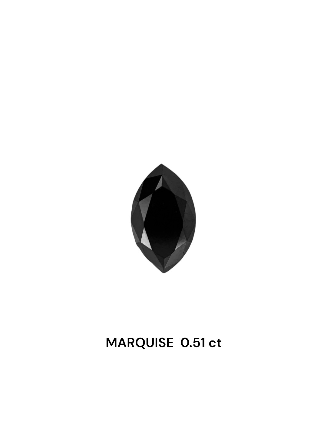0.51 Carat Natural Fancy Black Marquise Diamond SE-7724T