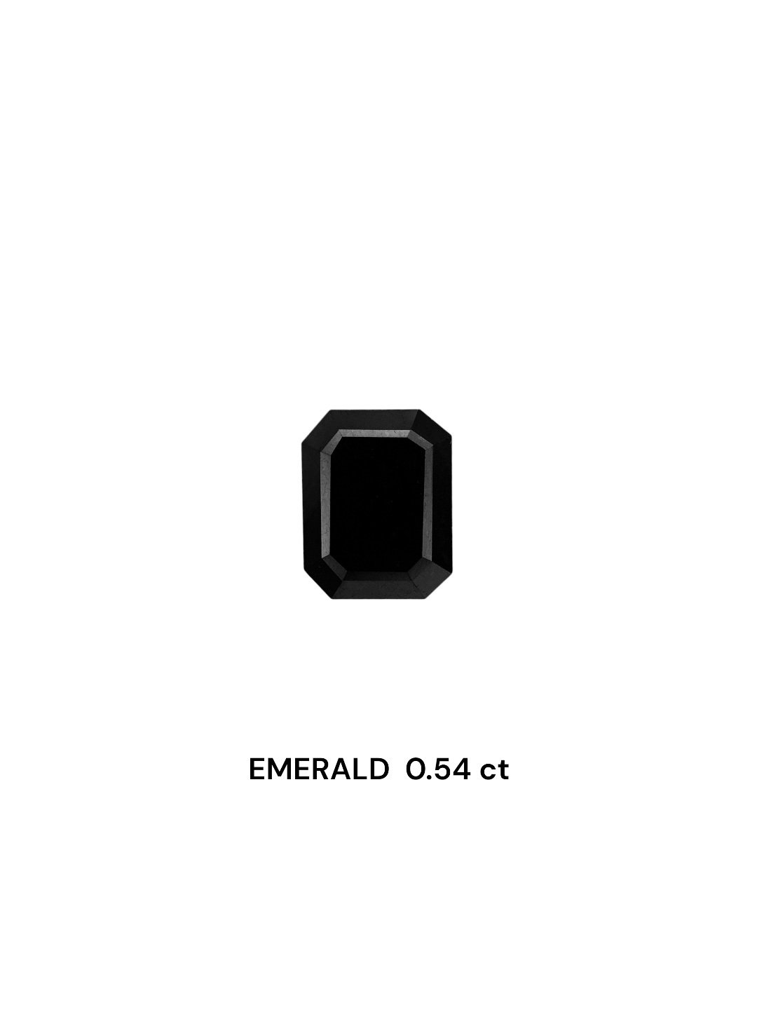 0.54 Carat Natural Fancy Black Emerald Diamond SE-7728T